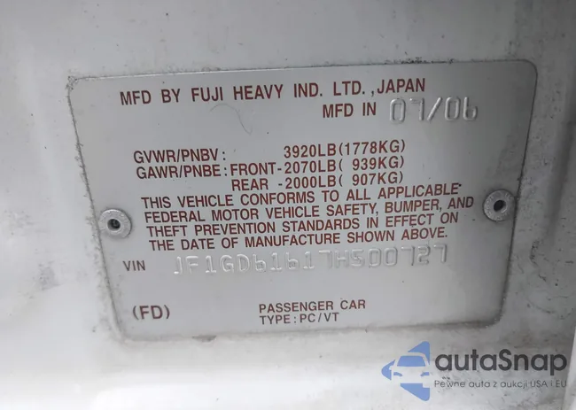 JF1GD61617H500727: 43786088