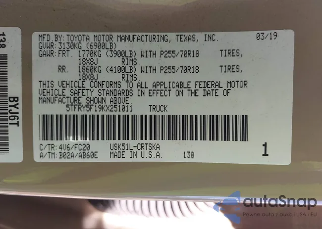 5TFRY5F19KX251011: 43786242