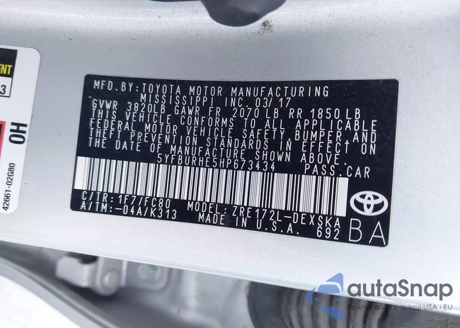 5YFBURHE5HP673434: 43786254