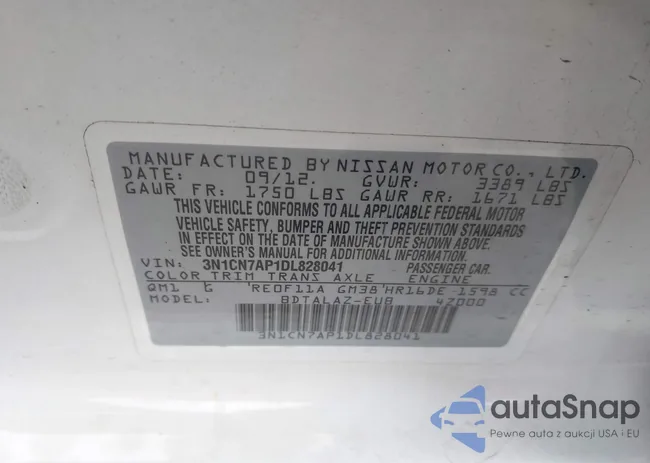 3N1CN7AP1DL828041: 43786308