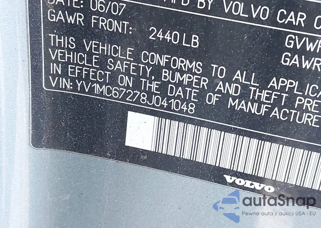 YV1MC67278J041048: 43786327