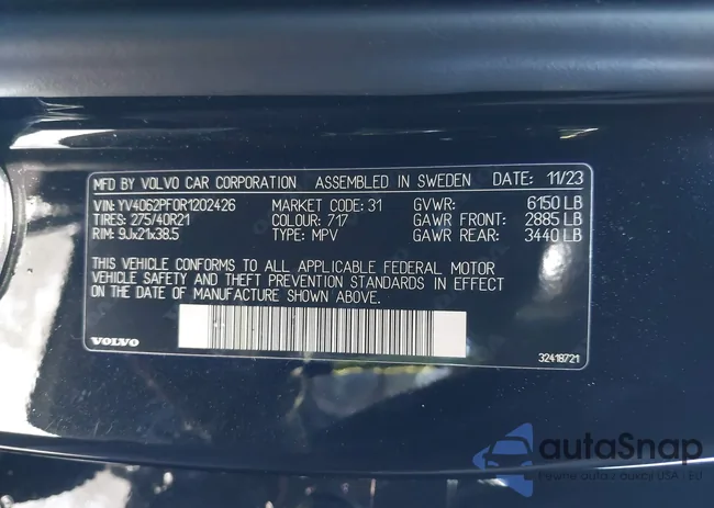 YV4062PF0R1202426: 43786528