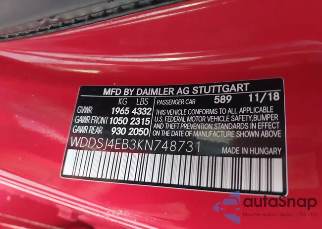 WDDSJ4EB3KN748731: 43785721