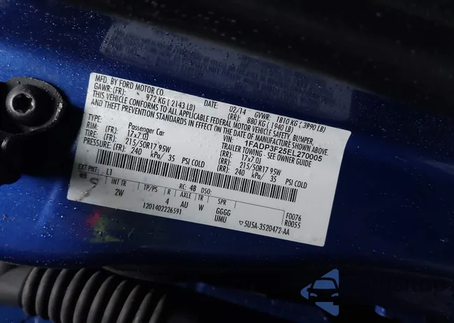 1FADP3F25EL270005: 43785748