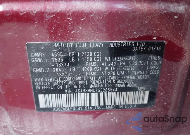 4S4BSBNC7G3285544: 43785752