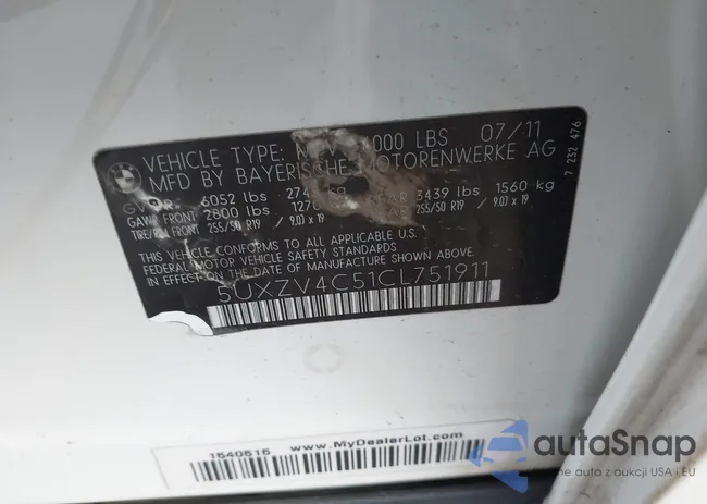 5UXZV4C51CL751911: 43785853