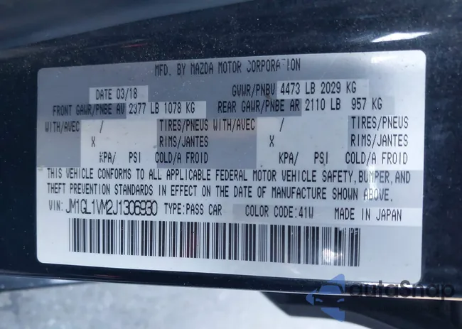 JM1GL1VM2J1306930: 43785864