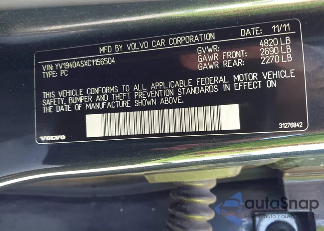 YV1940ASXC1156504: 43787040