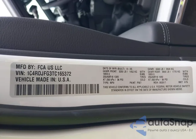 1C4RDJFG3TC165372: 43787057