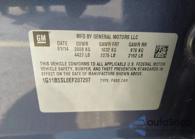 1G11B5SL8EF207297: 43787078