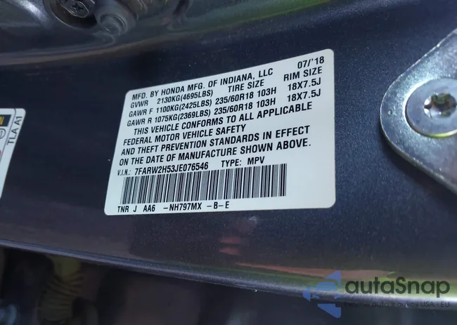 7FARW2H53JE076546: 43787109