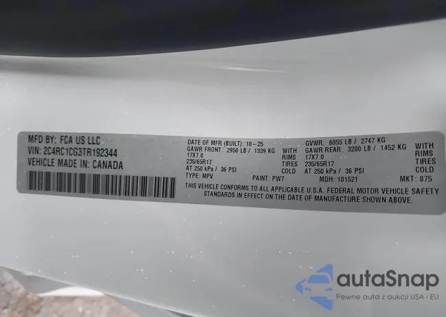 2C4RC1CG3TR192344: 43787178