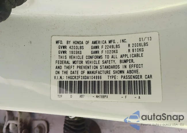 1HGCR2F3XDA104996: 43787266