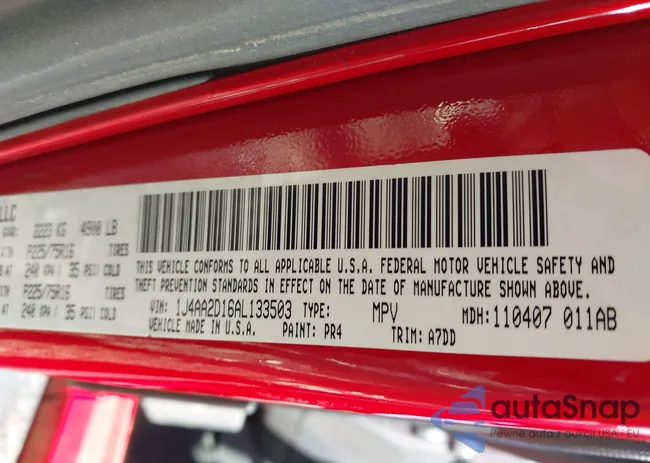 1J4AA2D16AL133503: 43787399