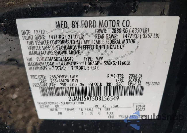 2LMHJ5AT5DBL56549: 43787456