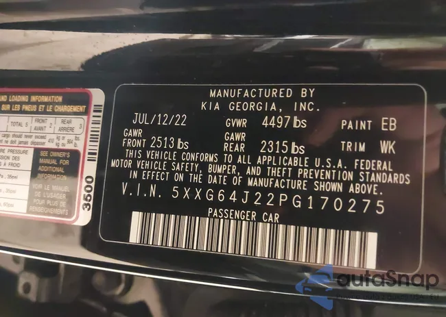 5XXG64J22PG170275: 43787494