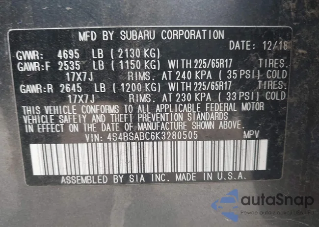 4S4BSABC6K3280505: 43787514