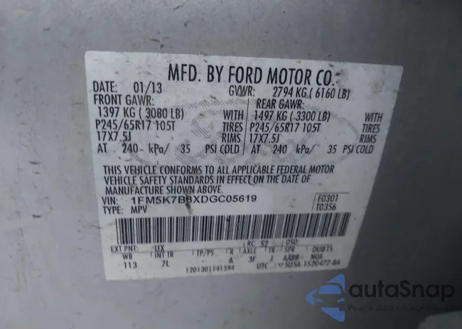 1FM5K7B8XDGC05619: 43786629