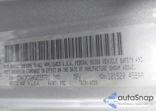 1C4HJXDG0KW539721: 43786693