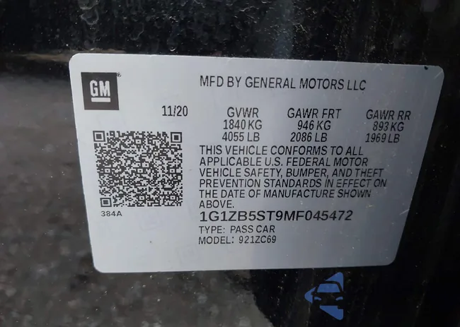 1G1ZB5ST9MF045472: 43786694