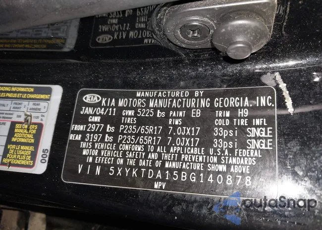 5XYKTDA15BG140878: 43786709