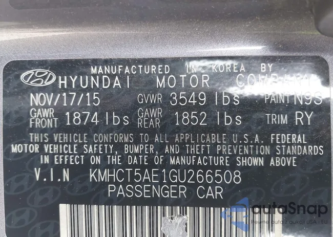 KMHCT5AE1GU266508: 43786793