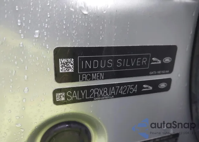 SALYL2RX8JA742754: 43786800