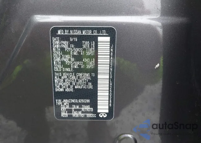 JN8AZ2NE0L9250286: 43786841