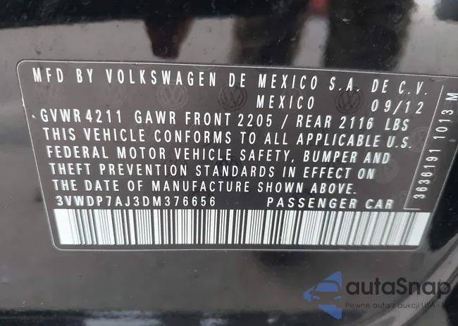 3VWDP7AJ3DM376656: 43786902