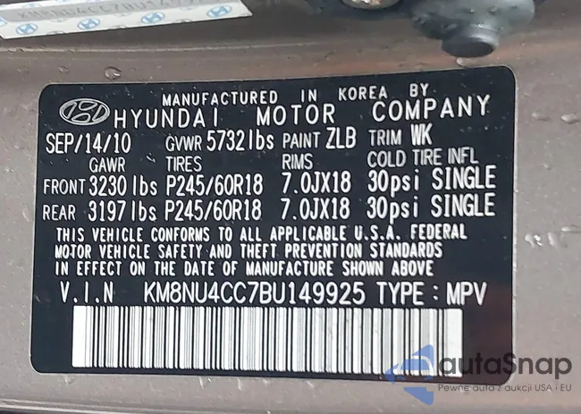 KM8NU4CC7BU149925: 43788147