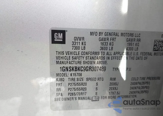 1GNSKBKC9GR307489: 43788251