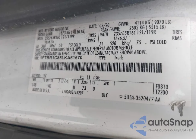 1FTBR1C85LKA61570: 43788344