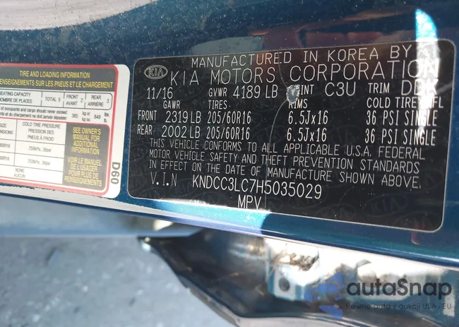 KNDCC3LC7H5035029: 43788477