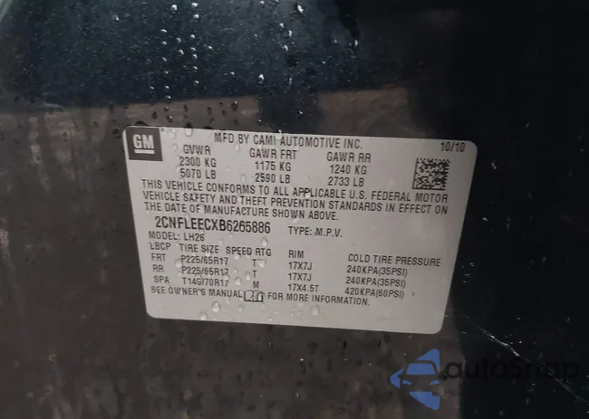 2CNFLEECXB6265886: 43787577