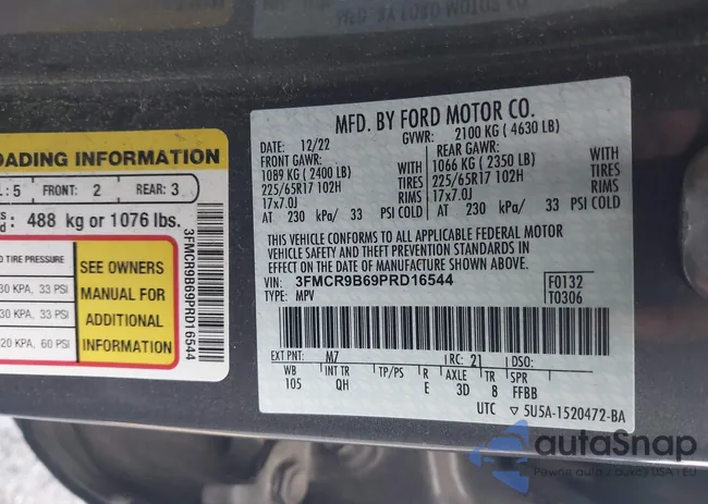 3FMCR9B69PRD16544: 43787586