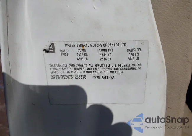 2G2WR524751236528: 43787607