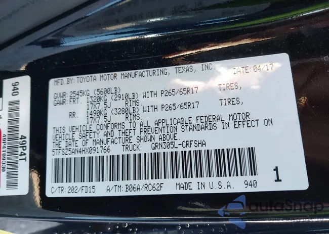 5TFSZ5AN4HX091766: 43787649