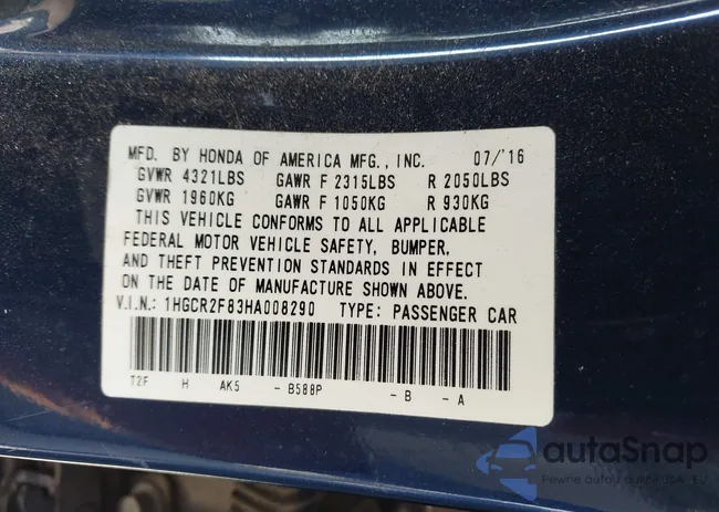 1HGCR2F83HA008290: 43787774