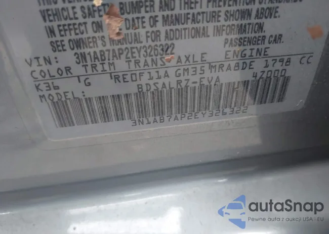 3N1AB7AP2EY326322: 43787846