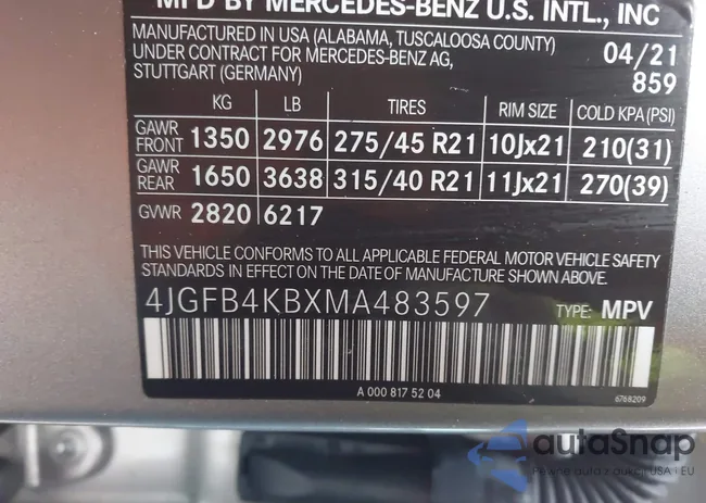 4JGFB4KBXMA483597: 43788953