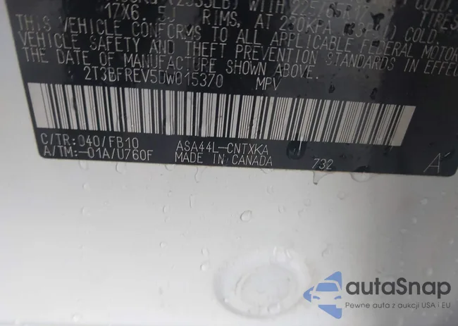 2T3BFREV5DW015370: 43788997