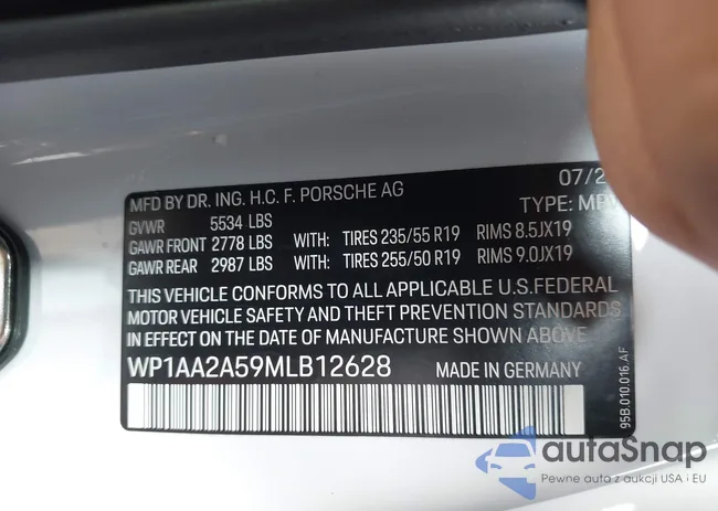 WP1AA2A59MLB12628: 43789128