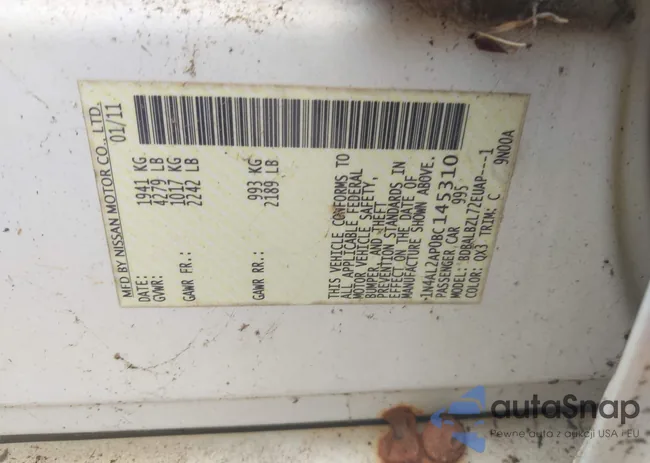 1N4AL2AP0BC145310: 43789162