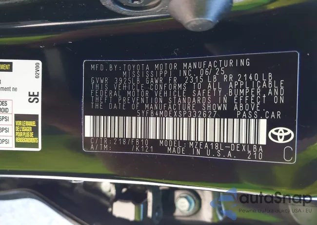 5YFB4MDEXSP332627: 43789193