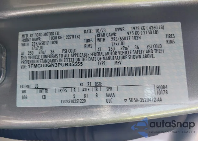 1FMCU0GN3PUB35555: 43789197