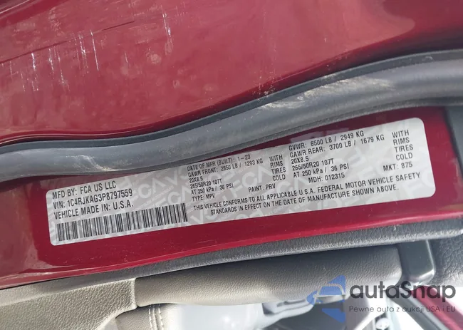 1C4RJKAG3P8797559: 43789203