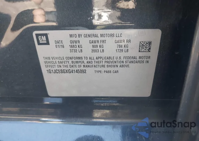 1G1JC5SGXG4145092: 43789211