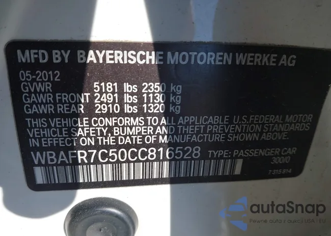 WBAFR7C50CC816528: 43789244