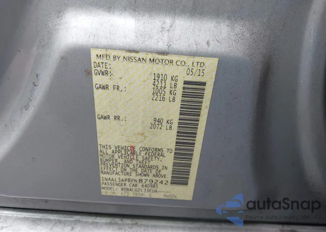 1N4AL3AP8FN879242: 43789252