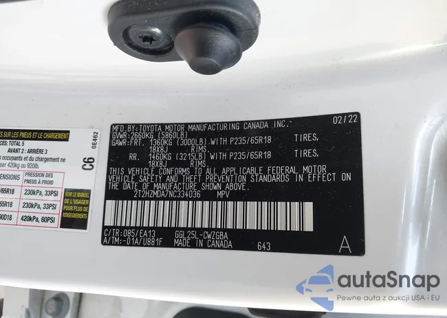 2T2HZMDA7NC334036: 43789253